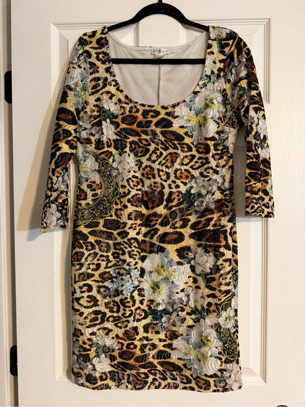 Venus Leopard Print Floral Dress